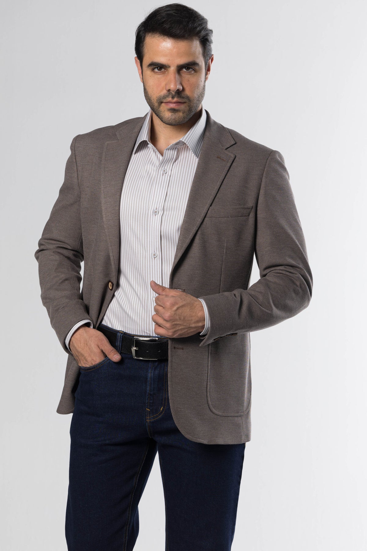 Knit Blazer – Stone