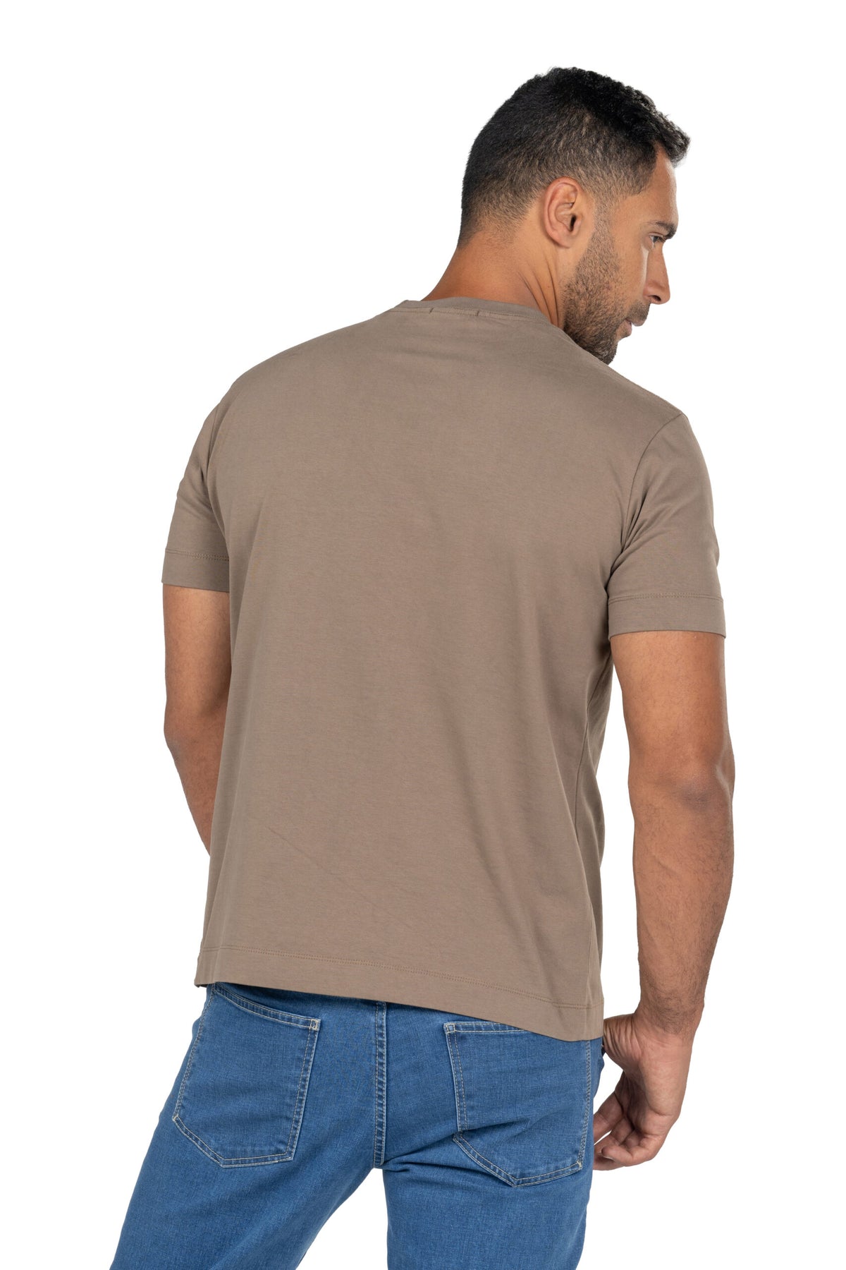 Men's Short Sleeved Heavy Jersey T-Shirt – Light Brown