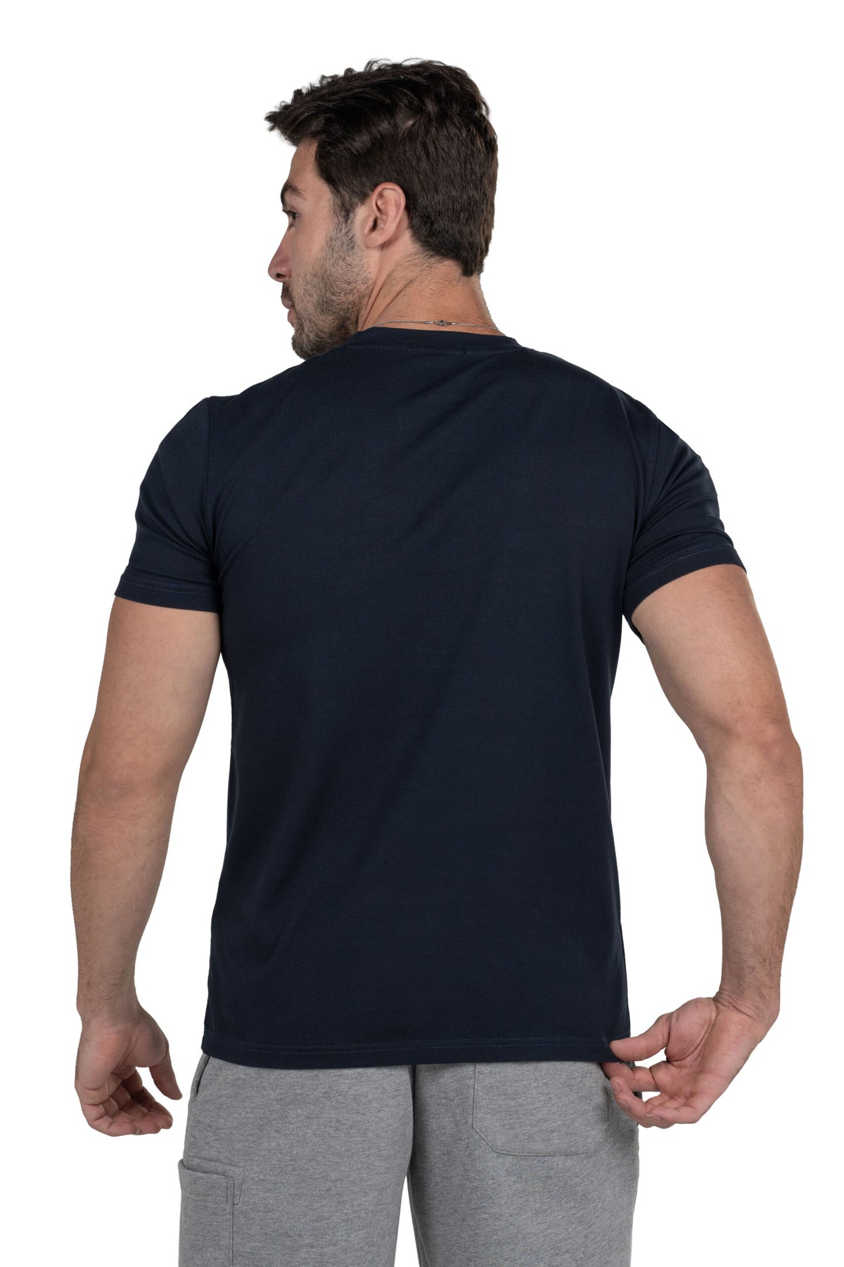 Men's Short Sleeved Undershirt – Navy