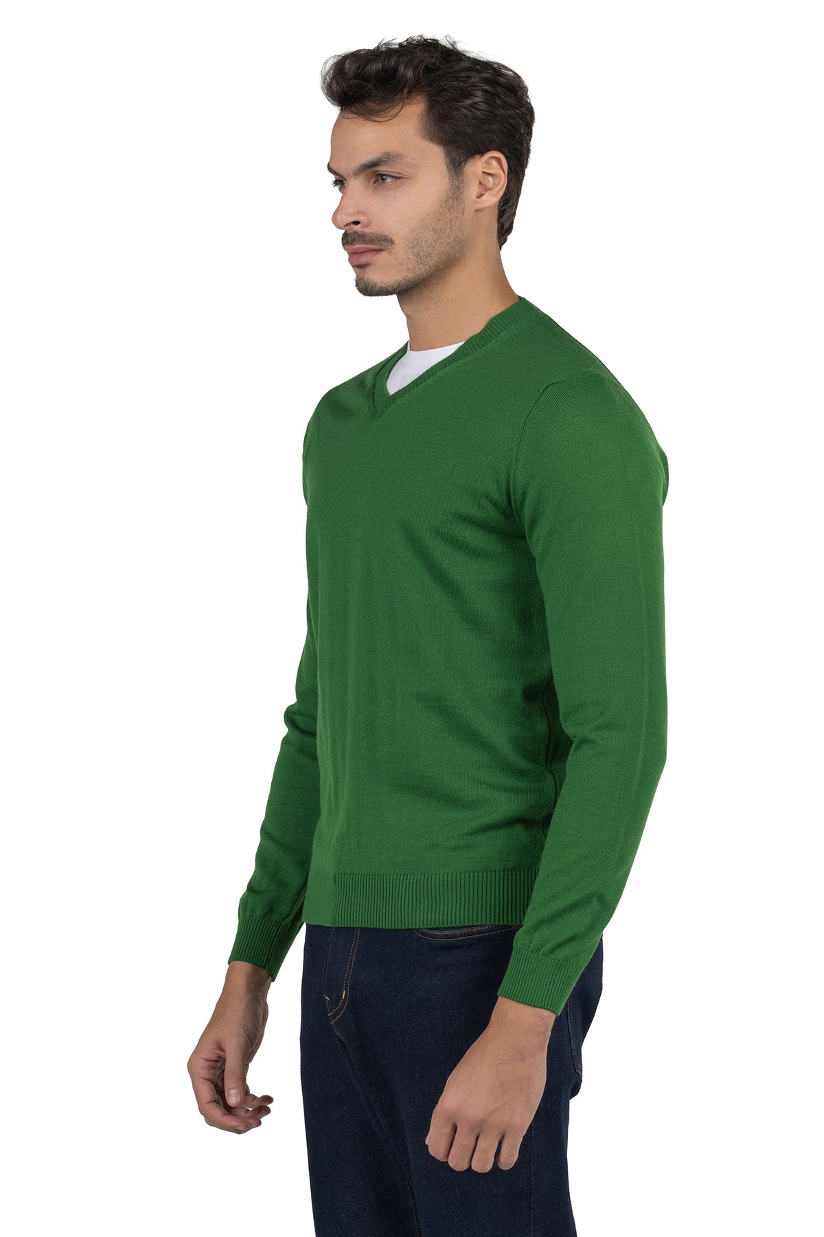 Men's Solid Knit Pullover – Green