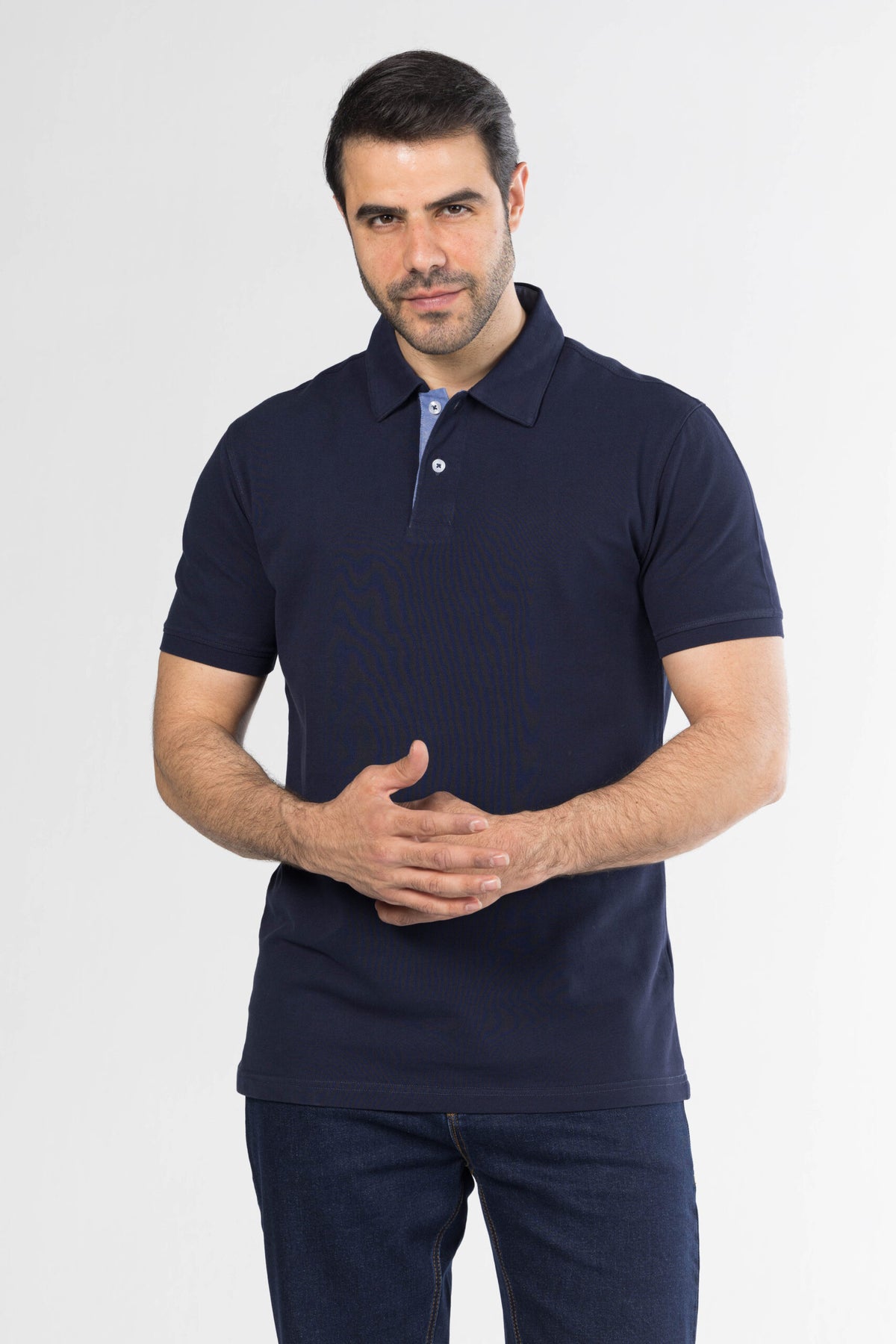 Signature Cotton Polo – Dark Navy