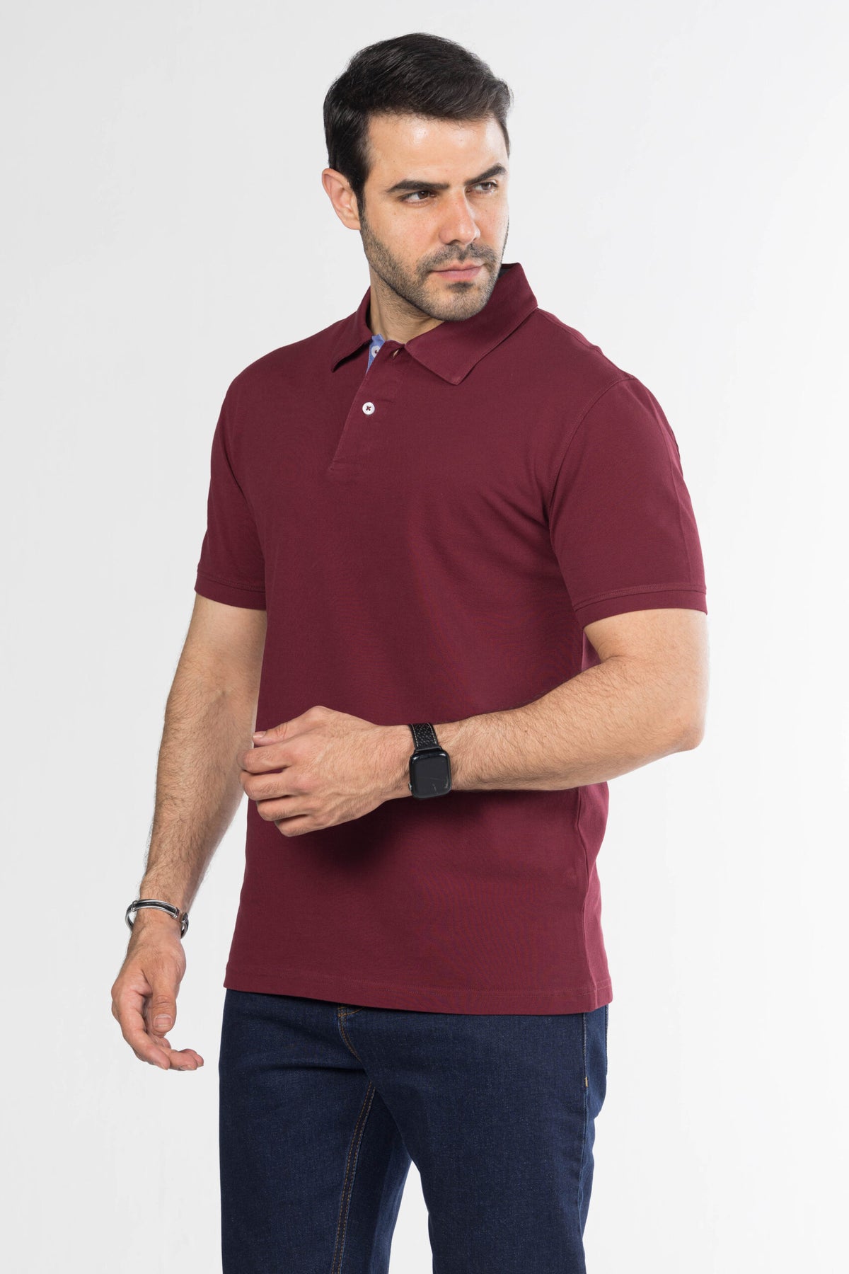 Signature Cotton Polo – Light Burgundy