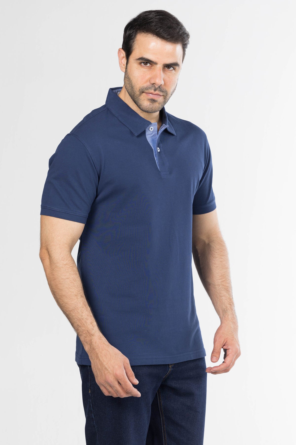 Signature Cotton Polo – Navy