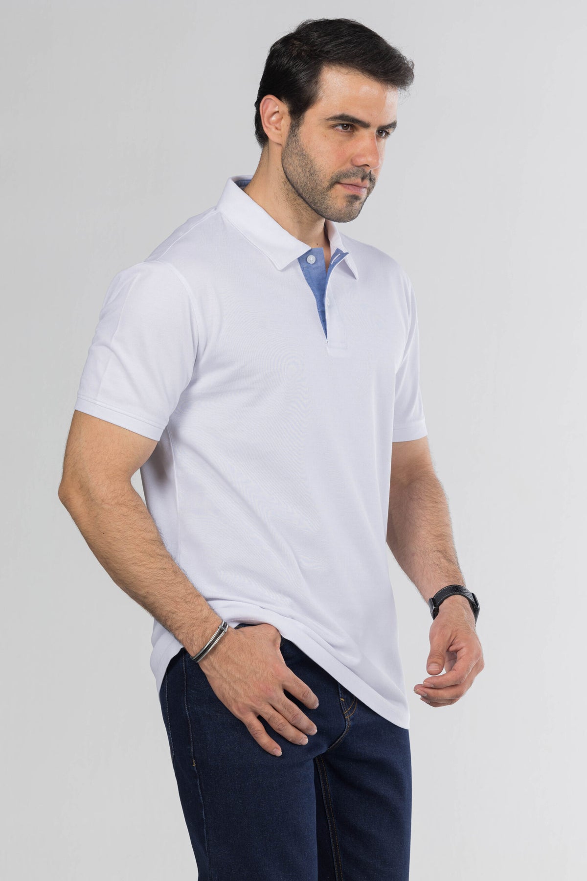 Signature Cotton Polo – White