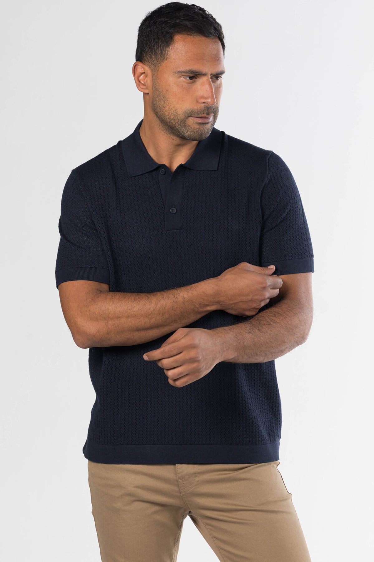 Signature Knit Polo – Navy