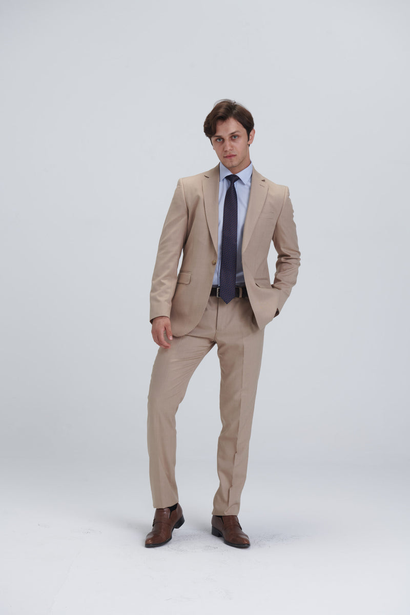 Two Piece Full Suit – Beige