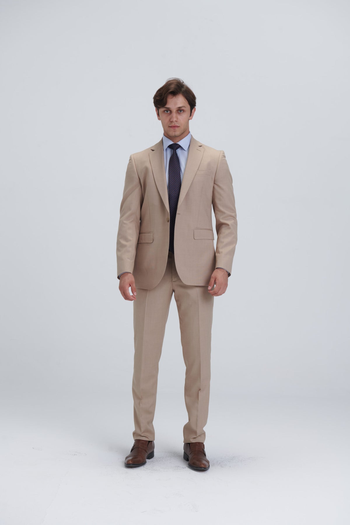 Two Piece Full Suit – Beige