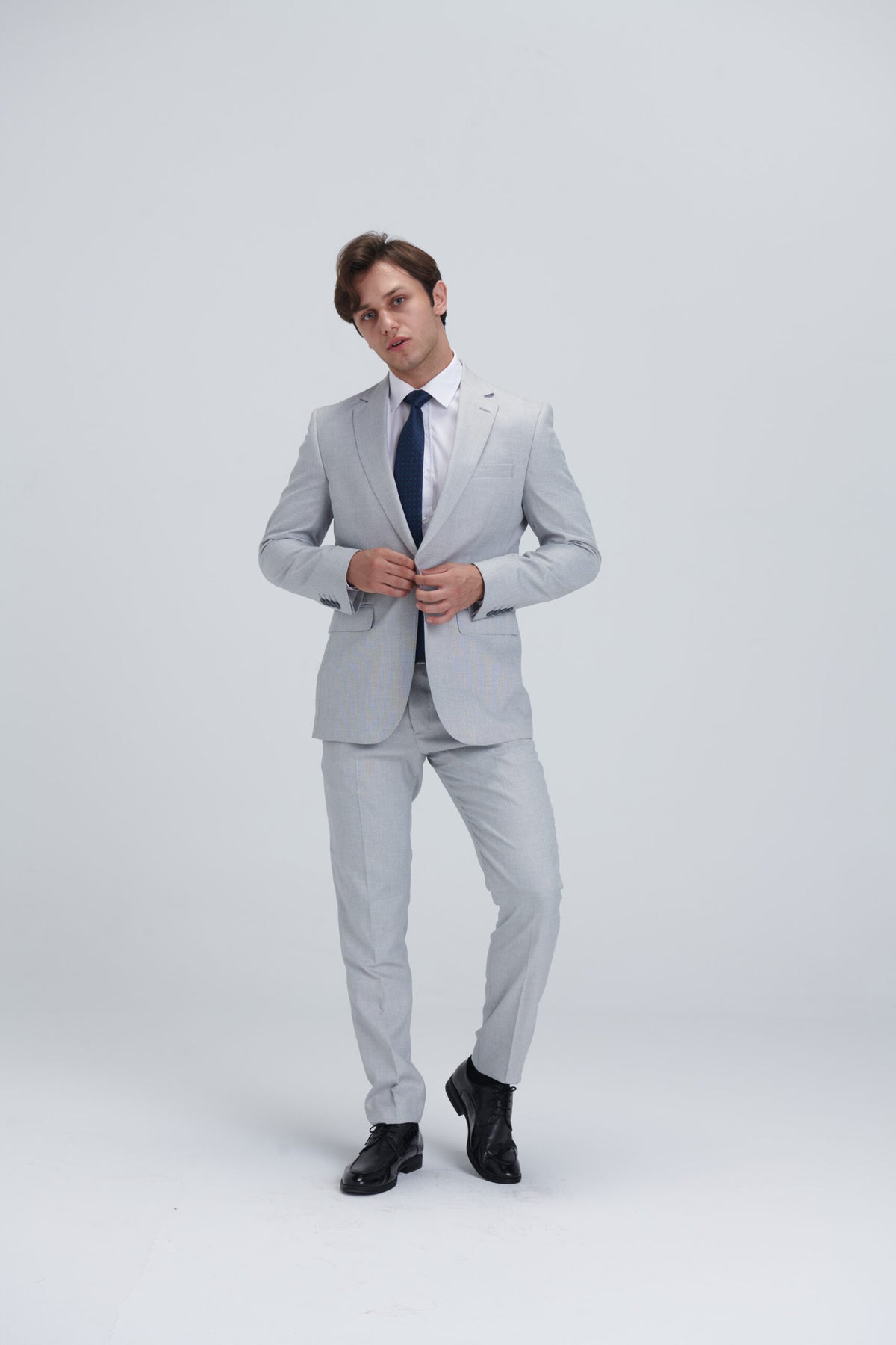 Two Piece Full Suit – Grey
