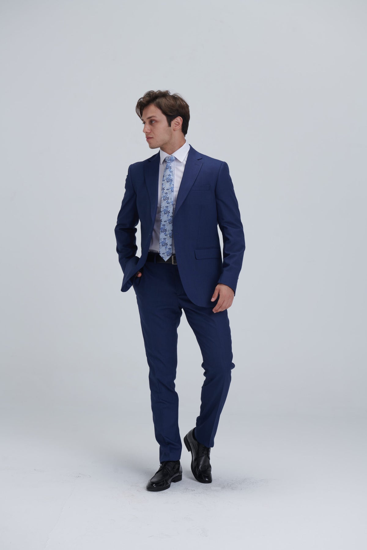 Two Piece Full Suit – Light Navy