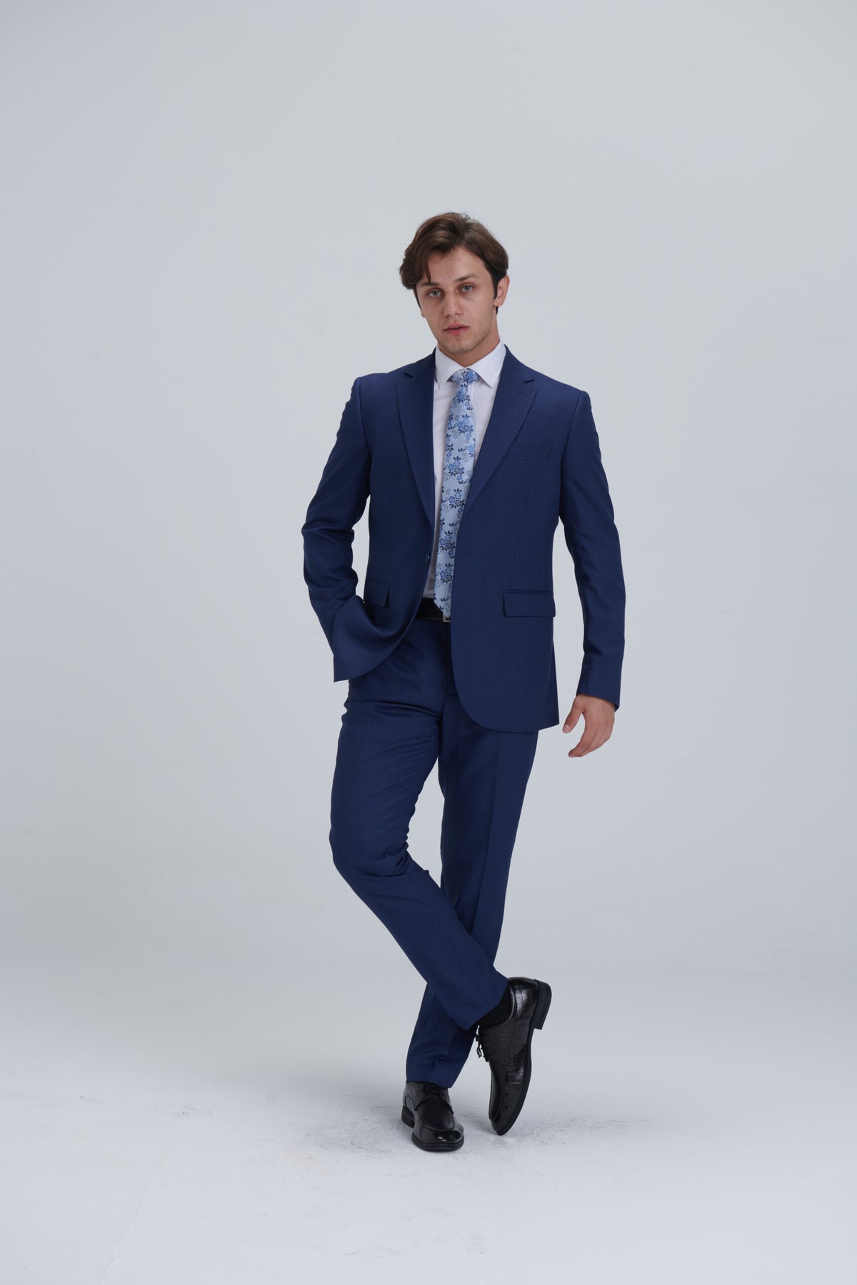 Two Piece Full Suit – Light Navy