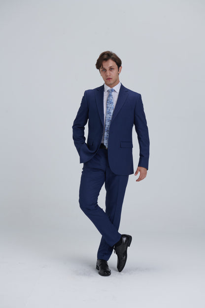 Two Piece Full Suit – Light Navy