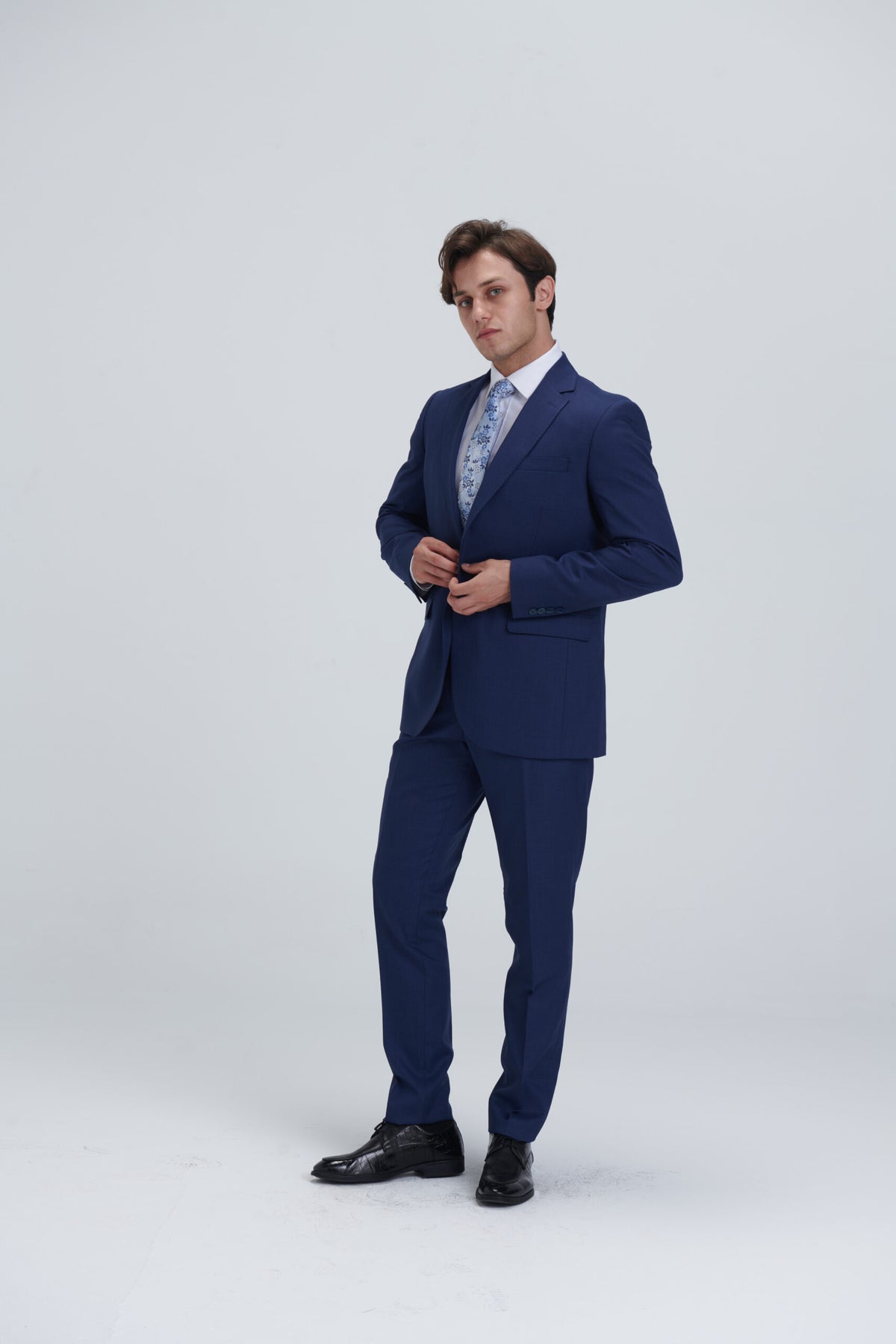 Two Piece Full Suit – Light Navy