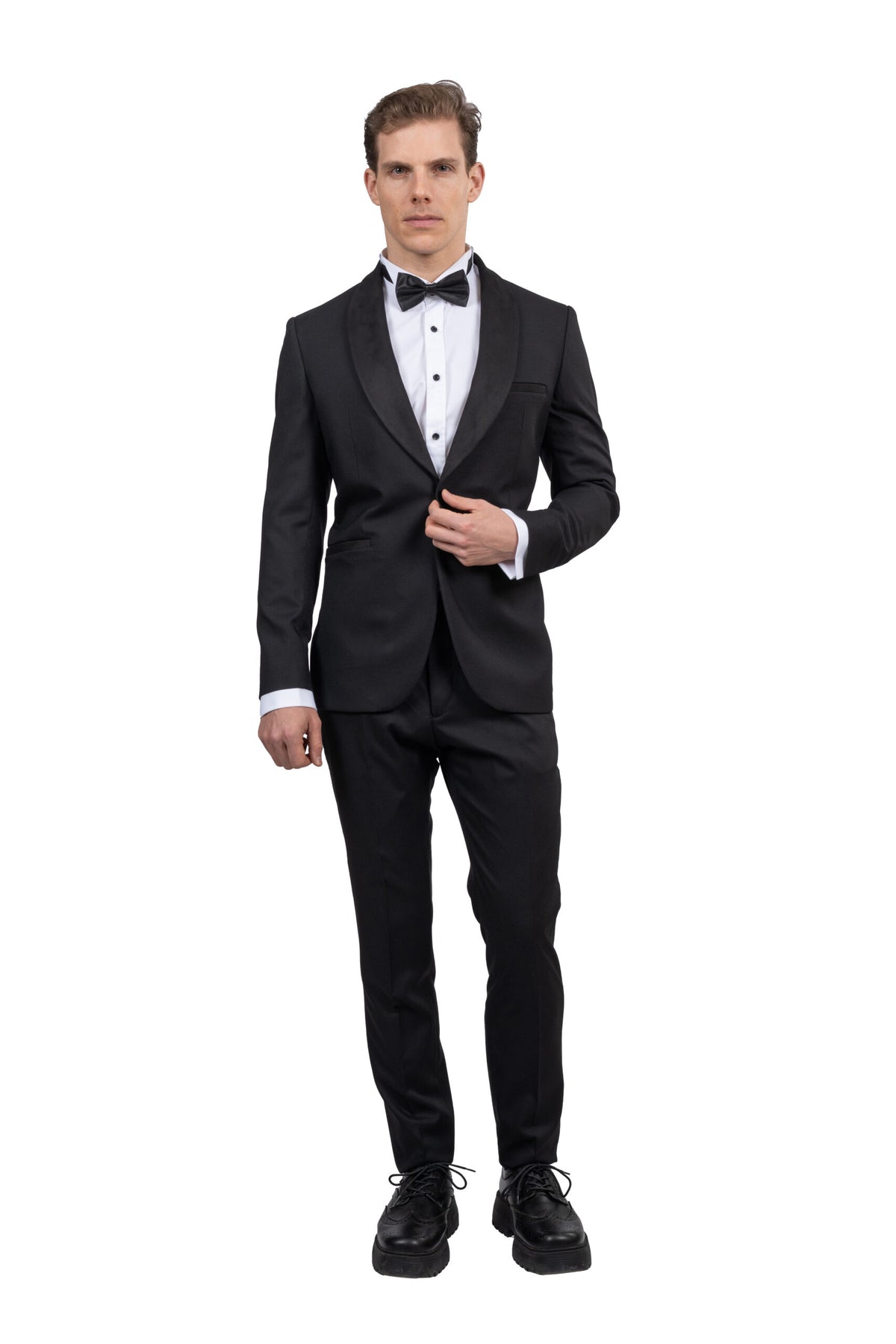 2 Piece Shawl Collar Ceremonial Suit/Tuxedo – Black