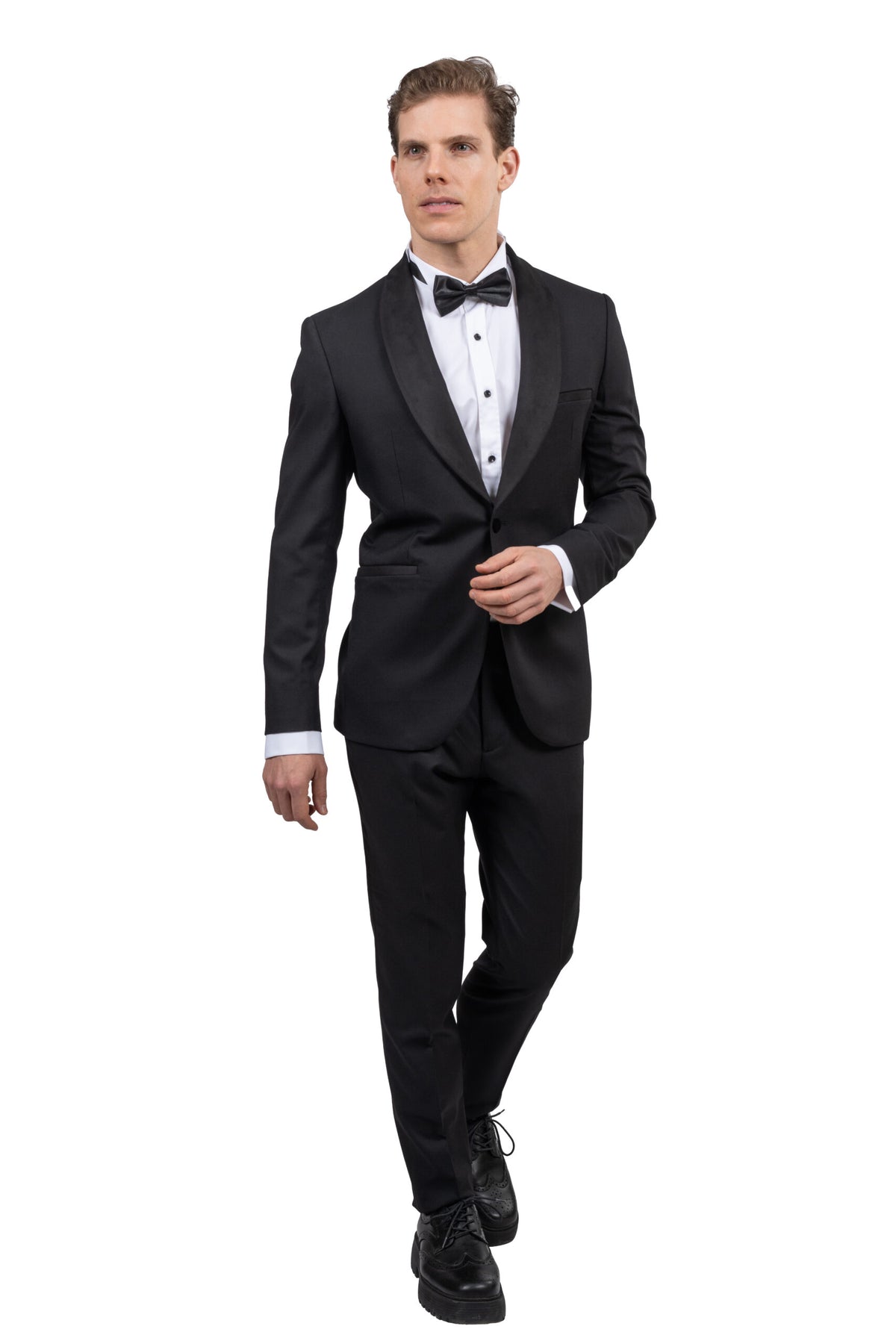 2 Piece Shawl Collar Ceremonial Suit/Tuxedo – Black