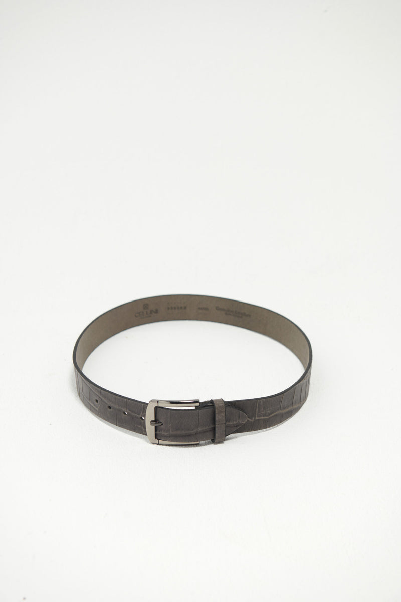 Casual Genuine Leather Belt – Grey
