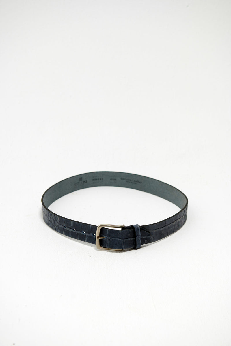 Casual Genuine Leather Belt – Navy