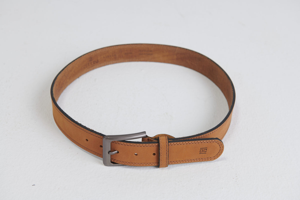 Casual Genuine Leather Belt – Light Brown