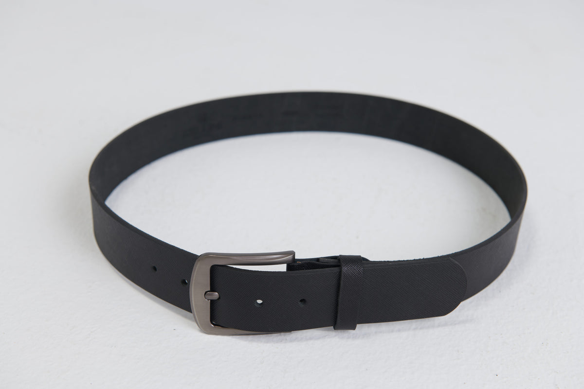 Casual Genuine Leather Belt – Black