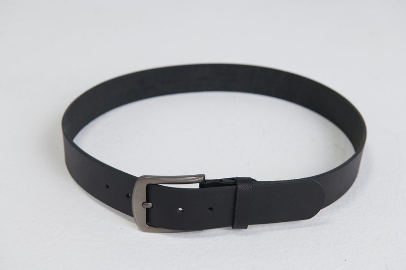Casual Genuine Leather Belt – Black