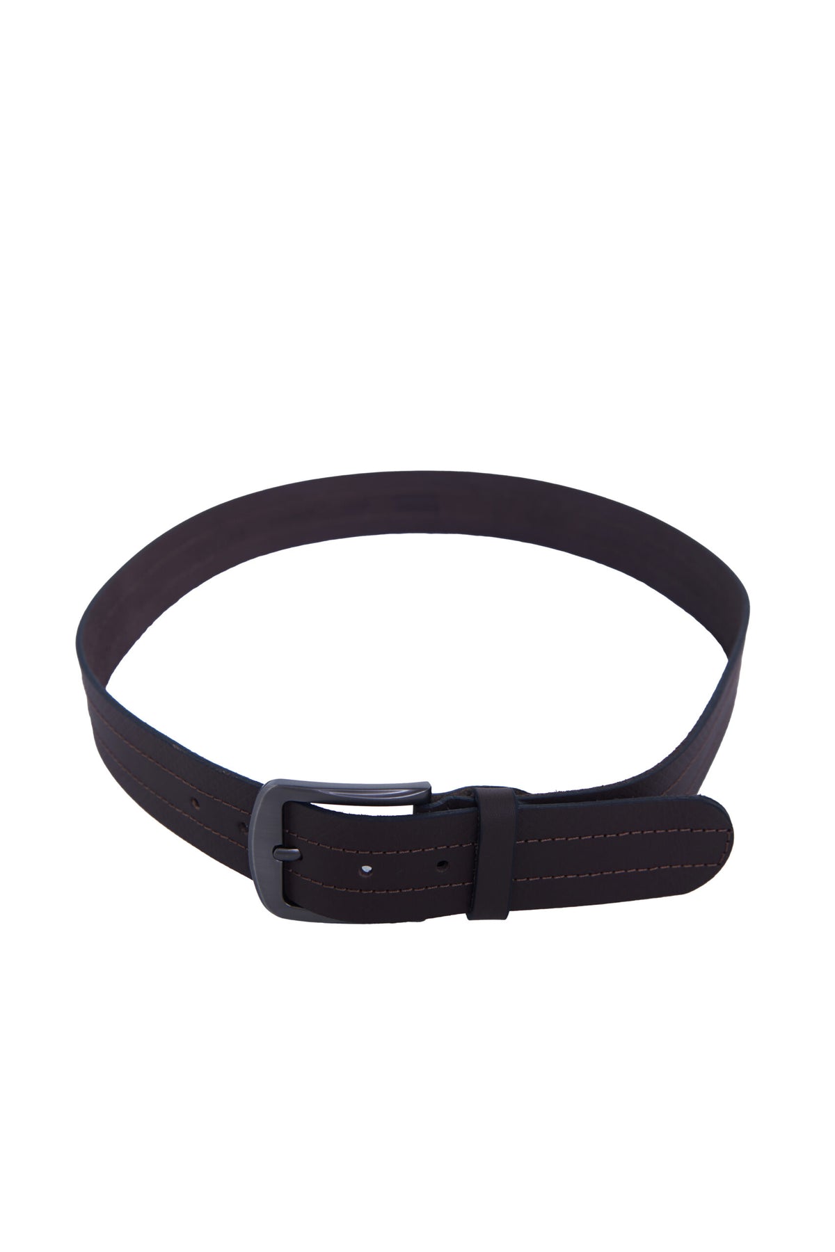 Casual Genuine Leather Belt – Dark Brown