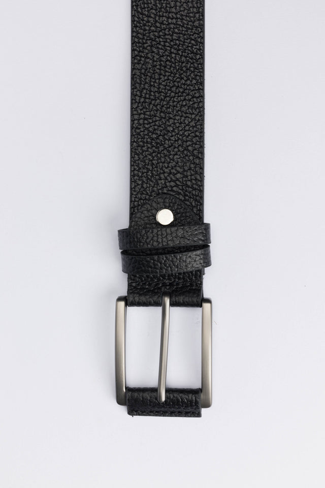 Casual Genuine Leather Belt – Black