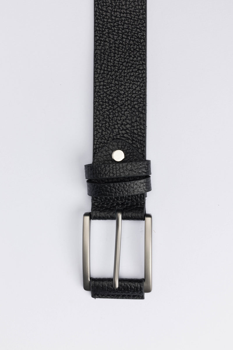 Casual Genuine Leather Belt – Black