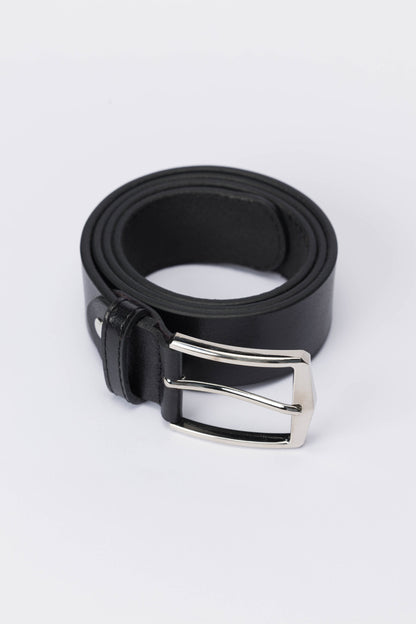 Casual Genuine Leather Belt – Black