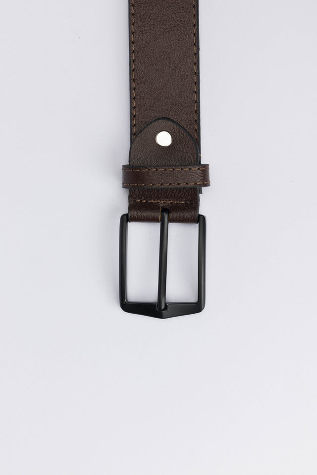 Casual Genuine Leather Belt – Black