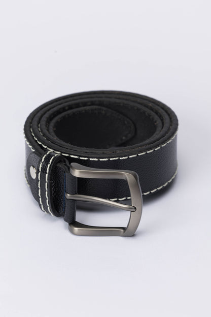 Casual Genuine Leather Belt – Black