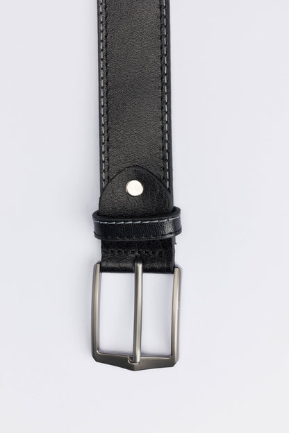 Casual Genuine Leather Belt – Black