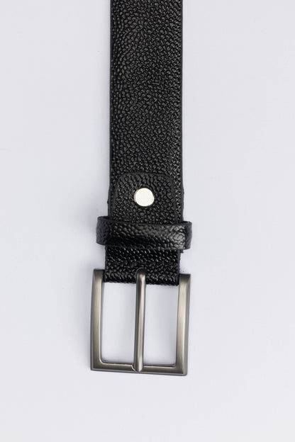 Casual Genuine Leather Belt – Black