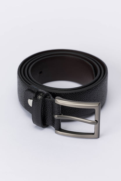 Casual Genuine Leather Belt – Black