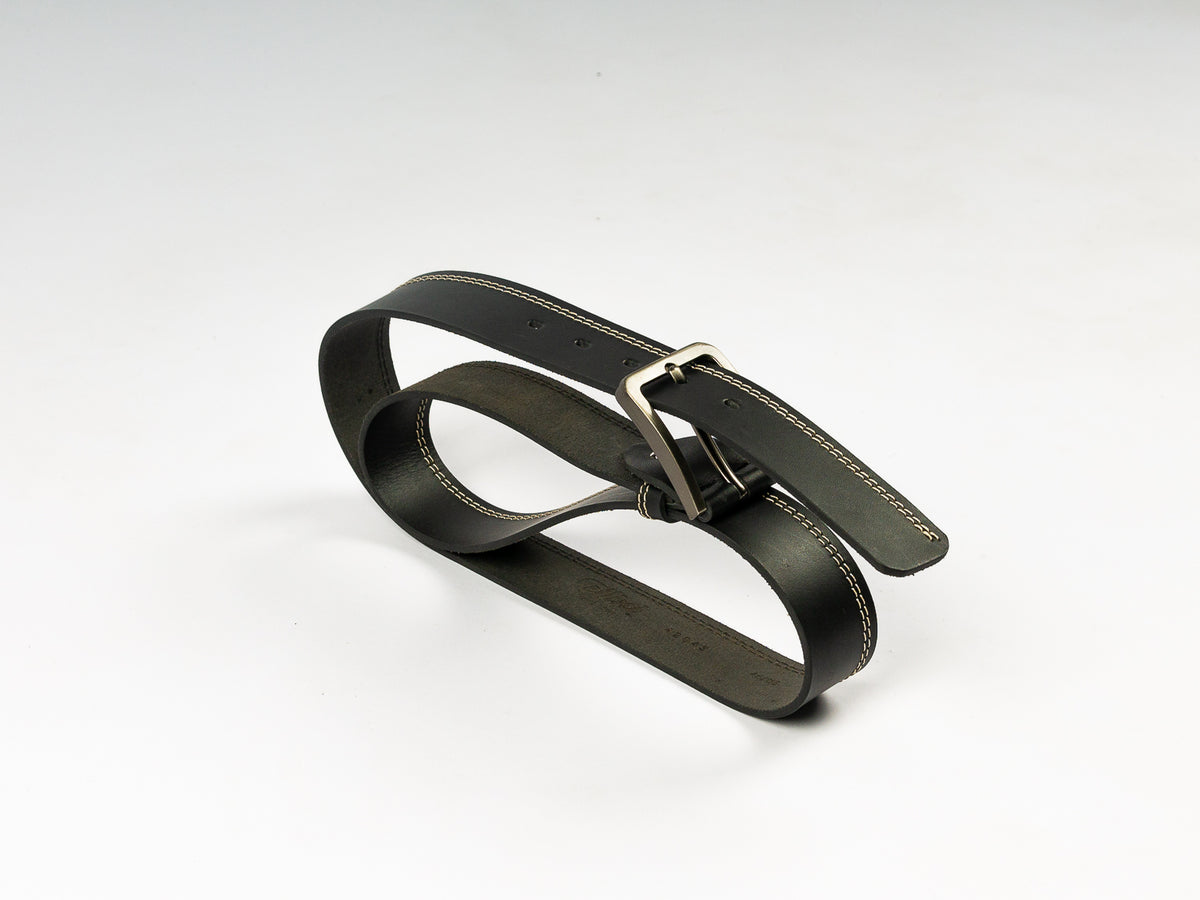 Casual Genuine Leather Belt – Black