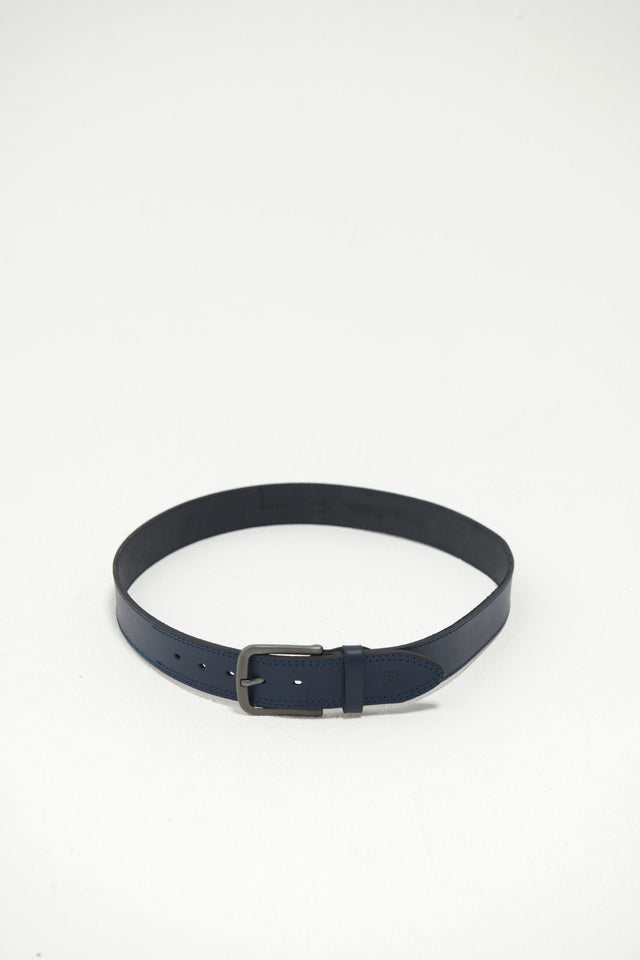 Casual Genuine Leather Belt – Navy