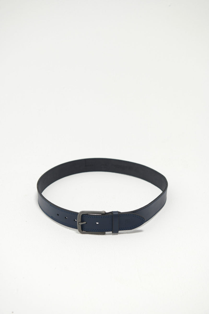 Casual Genuine Leather Belt – Navy