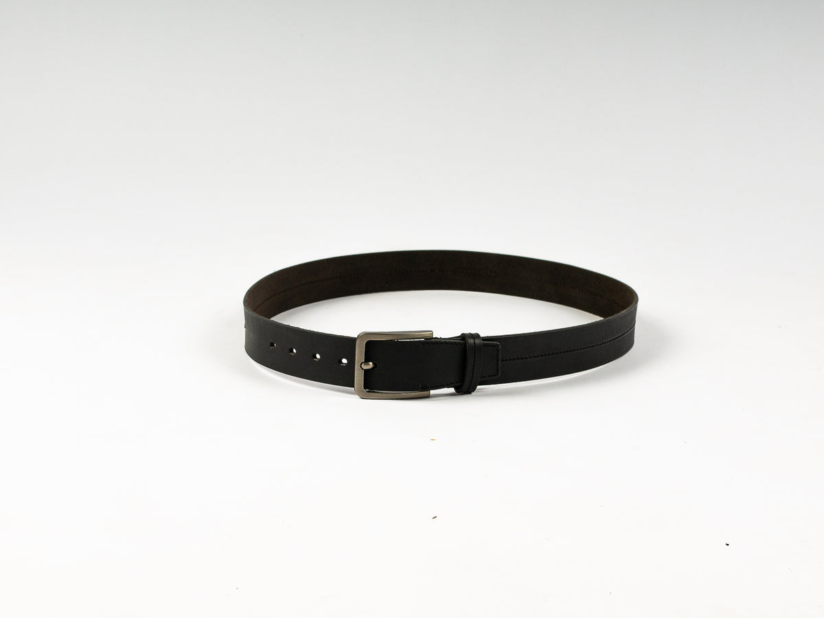 Casual Genuine Leather Belt – Black