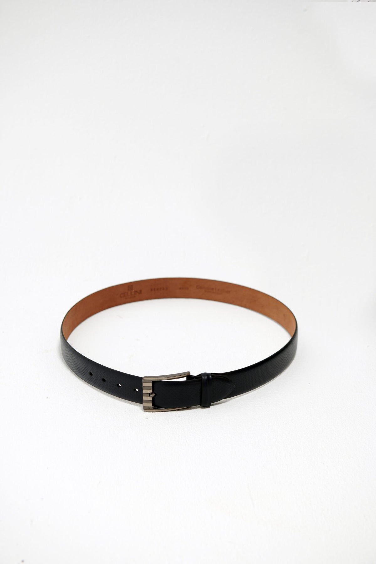 Classic Genuine Leather Belt – Navy