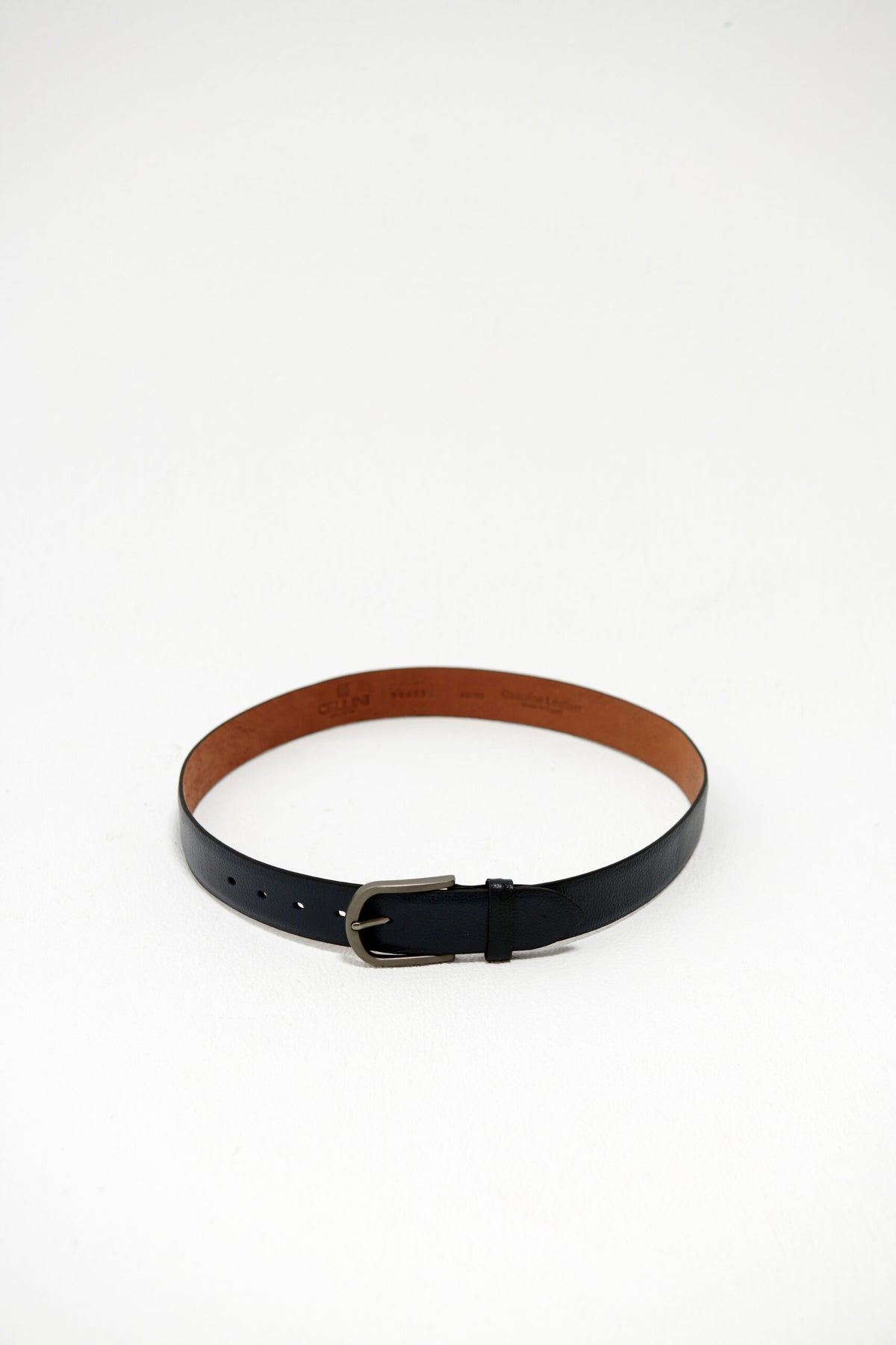 Classic Genuine Leather Belt – Navy