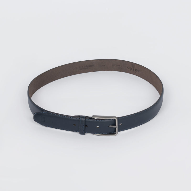 Classic Genuine Leather Belt – Navy