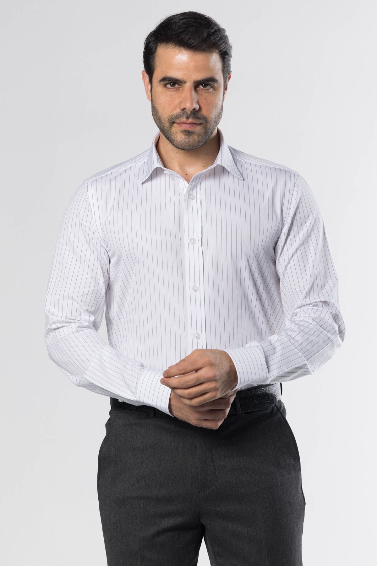 Classic Striped Shirt – White