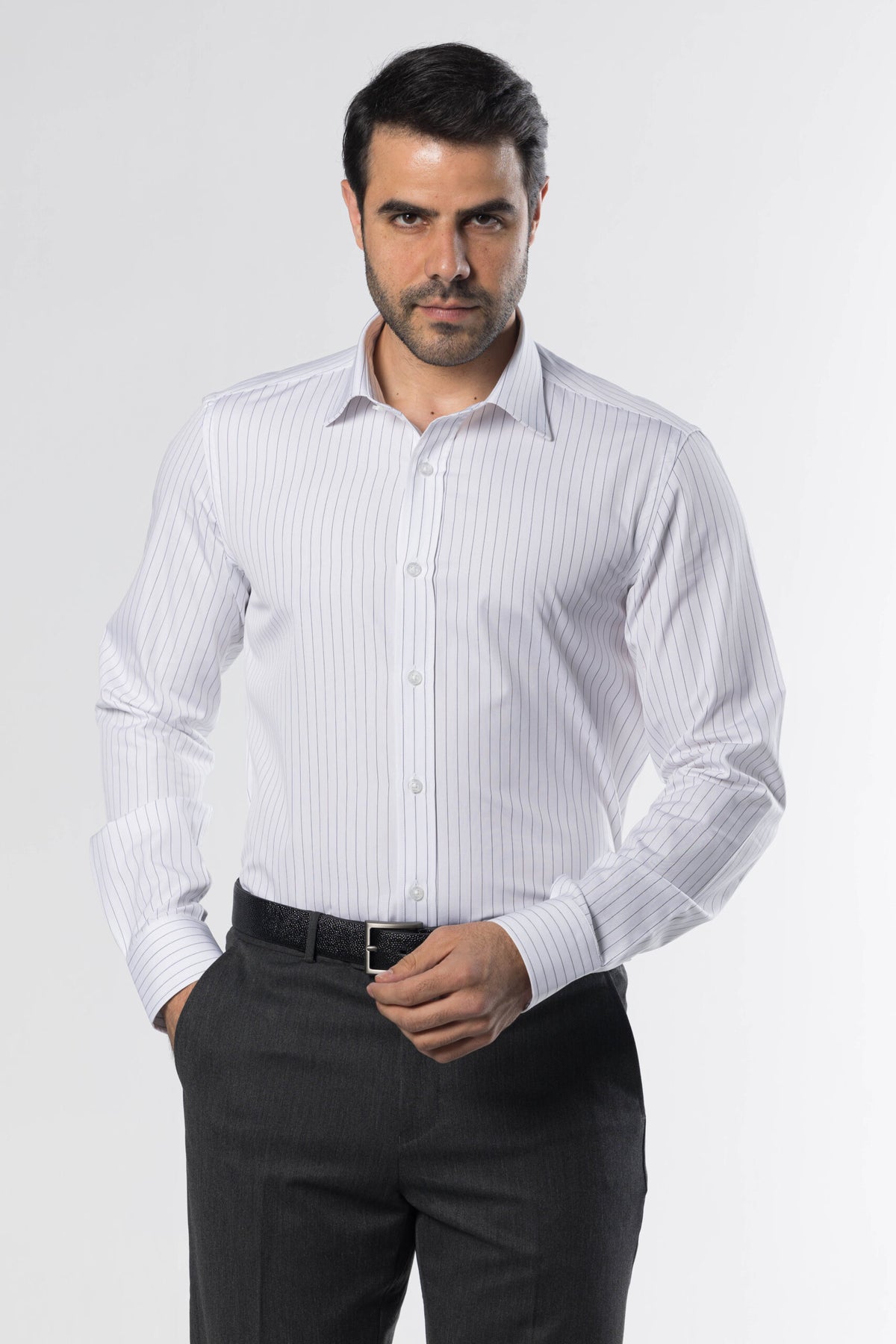 Classic Striped Shirt – White
