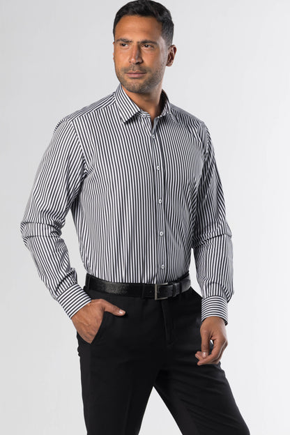 Classic Striped Shirt – Black