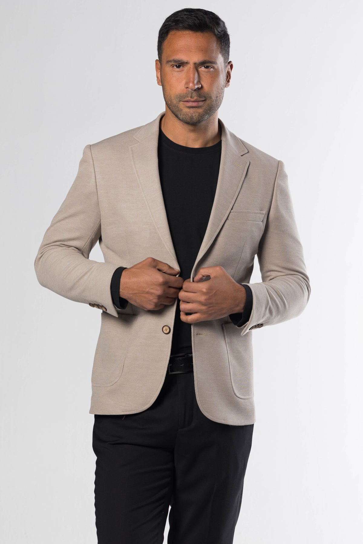 Knit Blazer – Beige
