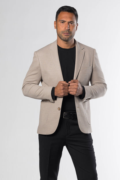 Knit Blazer – Beige