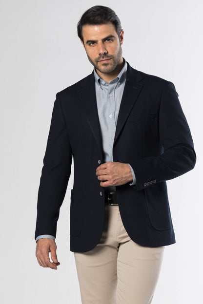 Knit Blazer – Navy