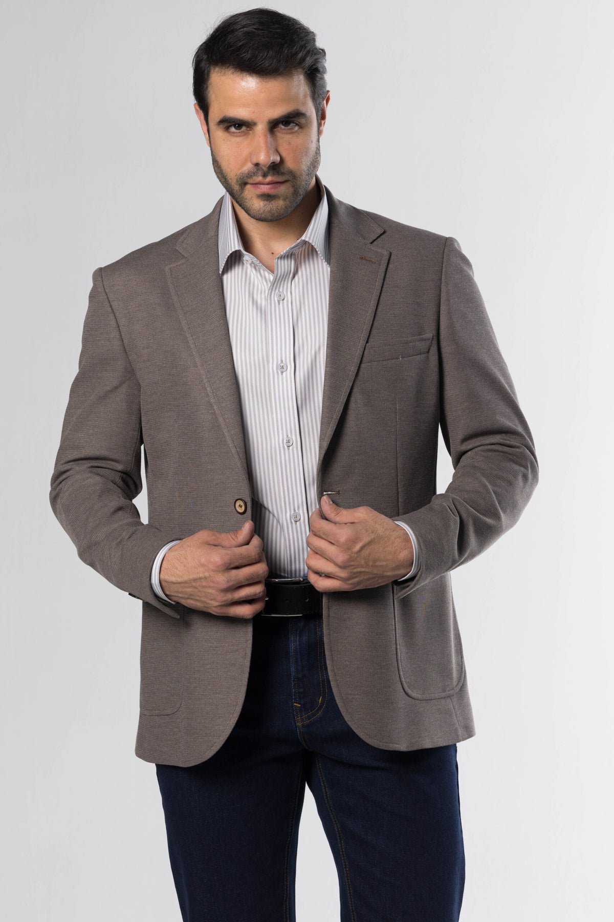 Knit Blazer – Stone