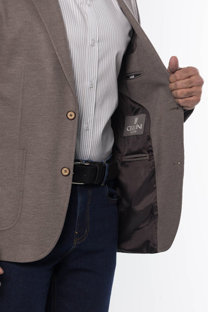 Knit Blazer – Stone