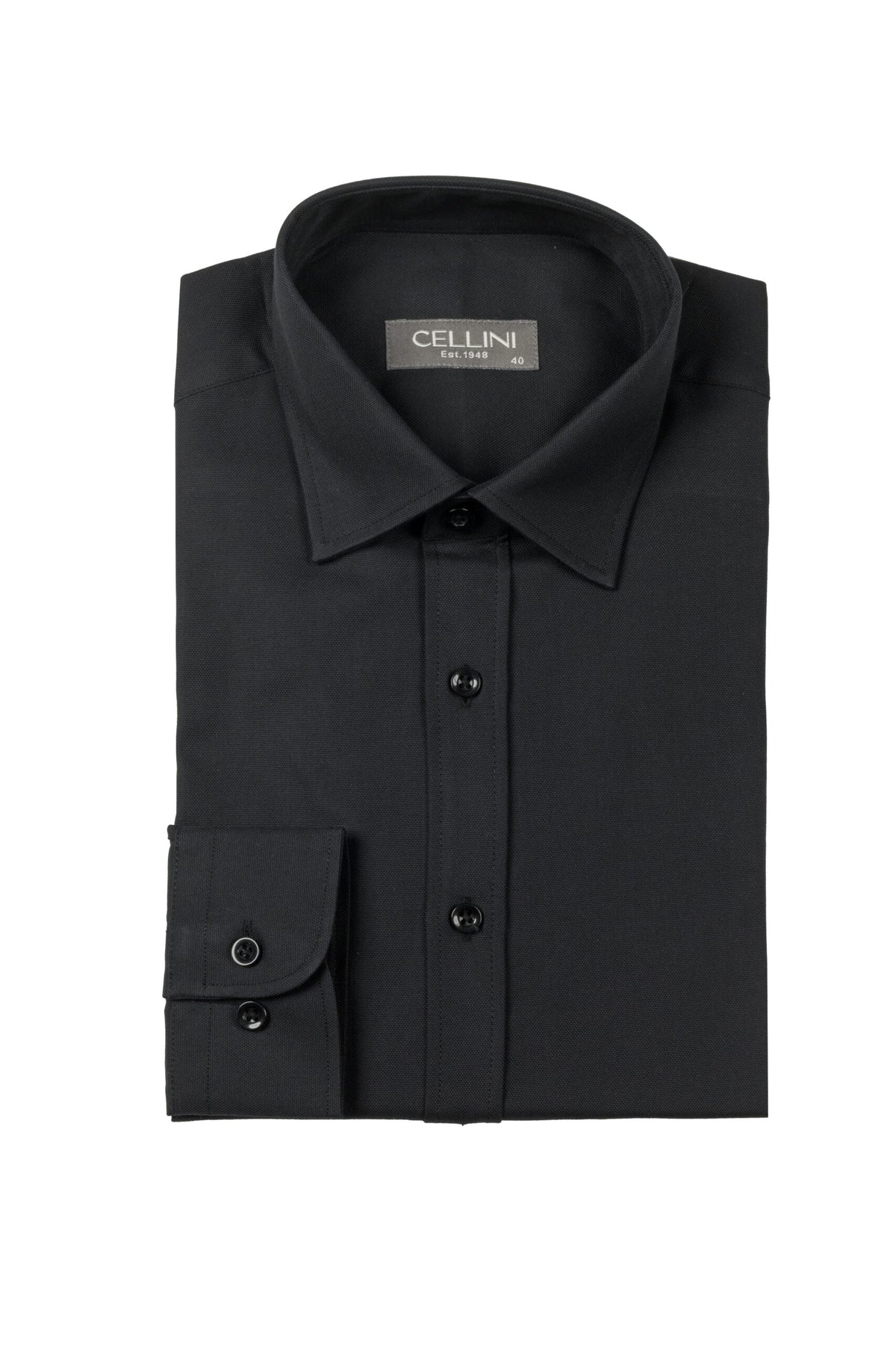 Long Sleeved Classic Oxford Shirt – Black