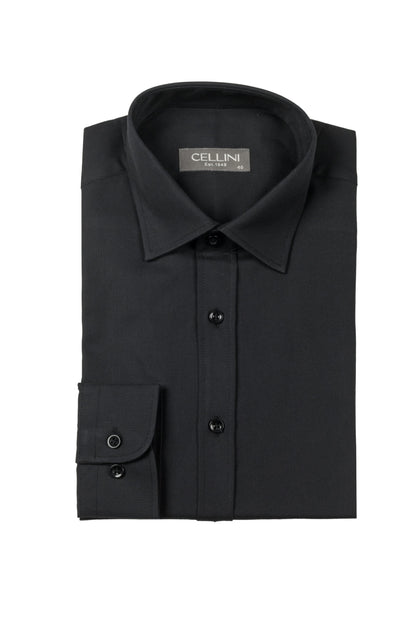 Long Sleeved Classic Oxford Shirt – Black