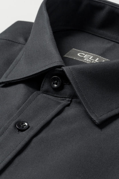 Long Sleeved Classic Oxford Shirt – Black